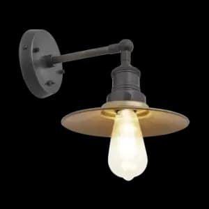 Industville Brooklyn Flat Wall Light - 8" Pewter / Pewter