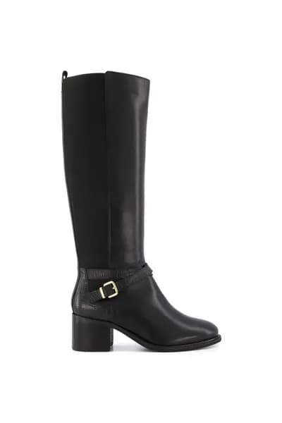 Dune London 'Tildings' Leather Knee High Boots Black