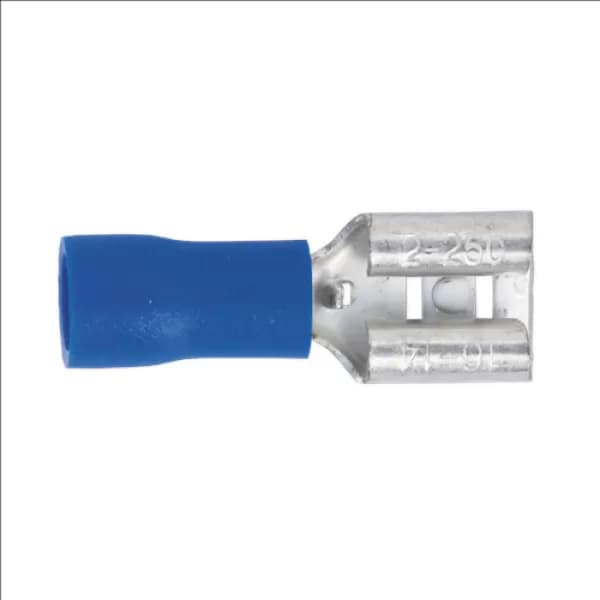 Genuine SEALEY BT20 Push-On Terminal 6.3mm Female Blue Pack of 100
