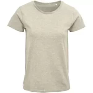 SOLS Womens/Ladies Crusader Heather Organic T-Shirt (L) (Beige)