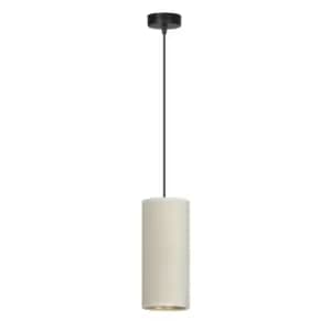 Bente Black Slim Pendant Ceiling Light with White Fabric Shades, 1x E14