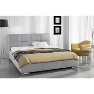 Envisage Trade - Simplier Upholstered Beds - Plush Velvet, Double Size Frame, Silver - Silver