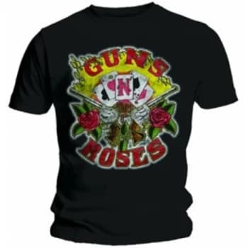 Guns N Roses Cards Mens Black T Shirt: Large