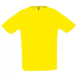SOLS Mens Sporty Short Sleeve Performance T-Shirt (M) (Lemon)