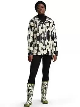 Regatta X Orla Kiely Padded Mac - Black/Cream , Black/Cream, Size 12, Women