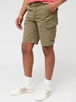 Lyle & Scott Wembley Cargo Shorts - Khaki , Green, Size 30, Men