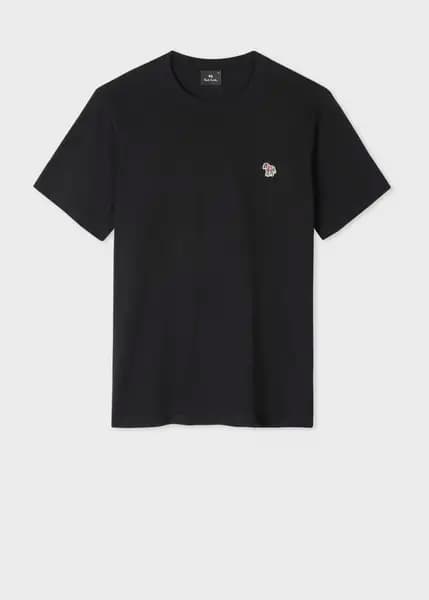 Paul Smith Black Cotton Zebra Logo T-Shirt