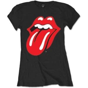 The Rolling Stones - Classic Tongue Womens Large T-Shirt - Black