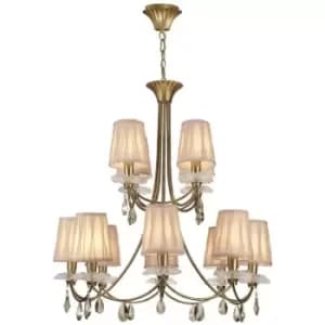 Suspension lampshades Sophie Or painted 12 bulbs 102cm