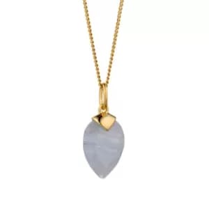 Candy Kite Gold Plated Silver December Birthstone Chalcedony Necklace