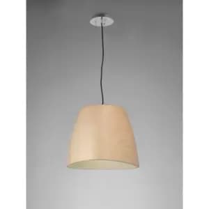 Triangle Large pendant light 1 E27 bulb, beech/polished chrome