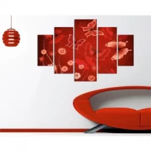 ST122 Multicolor Decorative MDF Painting (5 Pieces)