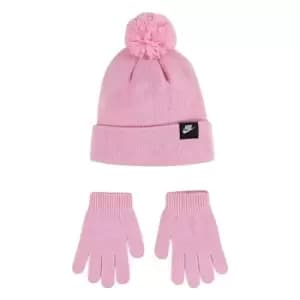 Nike Futura Bobble Hat and Glove Set - Pink