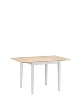 Julian Bowen Rufford 120 Cm 2 Tone Extending Dining Table - Ivory/Natural