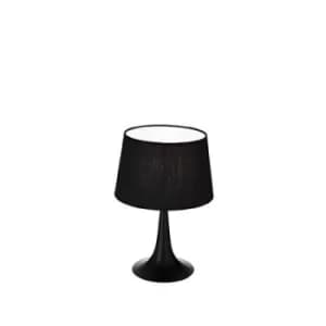 London 1 Light Small Table Lamp Black, E27