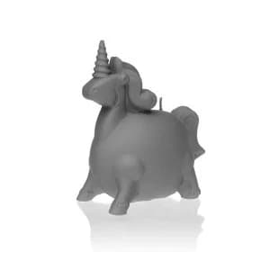 Gray Matt Unicorn Candle