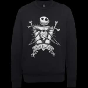 Disney The Nightmare Before Christmas Jack Skellington Misfit Love Black Sweatshirt - L - Black