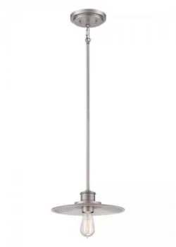 1 Light Dome Ceiling Mini Pendant Antique Nickel, E27