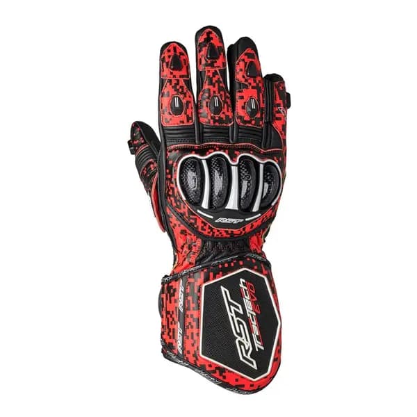 RST Tractech Evo 4 Gloves Fluo Red Black Size 2XL