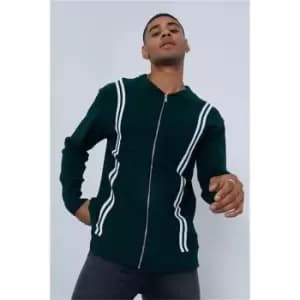 I Saw It First Bottle Green Full Zip Knitted Top - Green