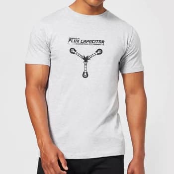 Back To The Future Powered By Flux Capacitor T-Shirt - Grey - XS - Grey
