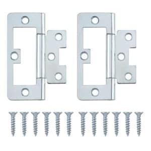 Zinc Effect Metal Flush Hinge Pack of 8