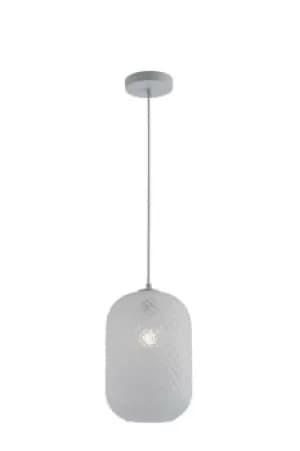 Ashford Glass Dome Pendant, White, E27