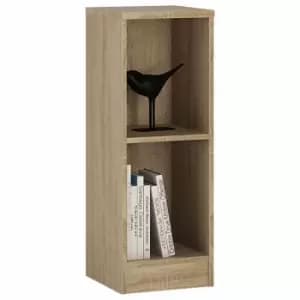 4 You Low Narrow Bookcase, Oak Effect