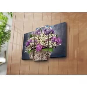 3PATK-40 Multicolor Decorative Canvas Painting (3 Pieces)