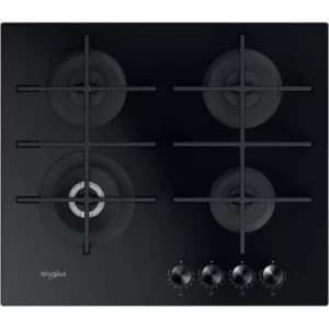 Whirlpool W Collection GOWL 628 NB Gas Hob 4 Burners 60cm Black