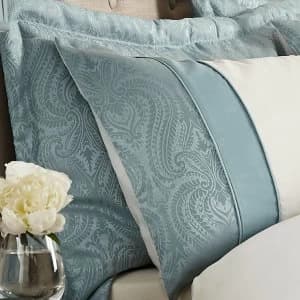 Catherine Lansfield Opulent Jacquard Duck Egg Pillowsham Pair