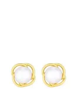 Jon Richard Gold Plated Pearl Centre Flower Stud Earrings, Yellow Gold, Women