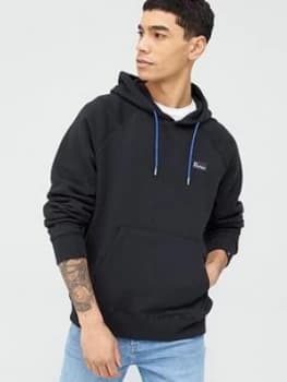 Penfield Norwalk Chest Logo Overhead Hoodie - Black