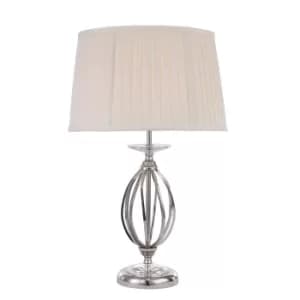 Aegean 1 Light Table Lamp Polished Nickel, E27