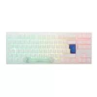 Ducky One2 TKL Pure White RGB Backlit USB Mechanical Gaming Keyboard - Cherry MX Silent Red Switche