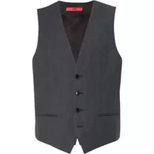 Hugo Vin Slim Micro Structure Three Piece Waistcoat - Grey