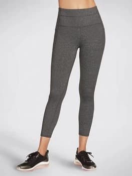 Skechers Go Walk High Waisted 7/8 Leggings - Grey, Size S, Women