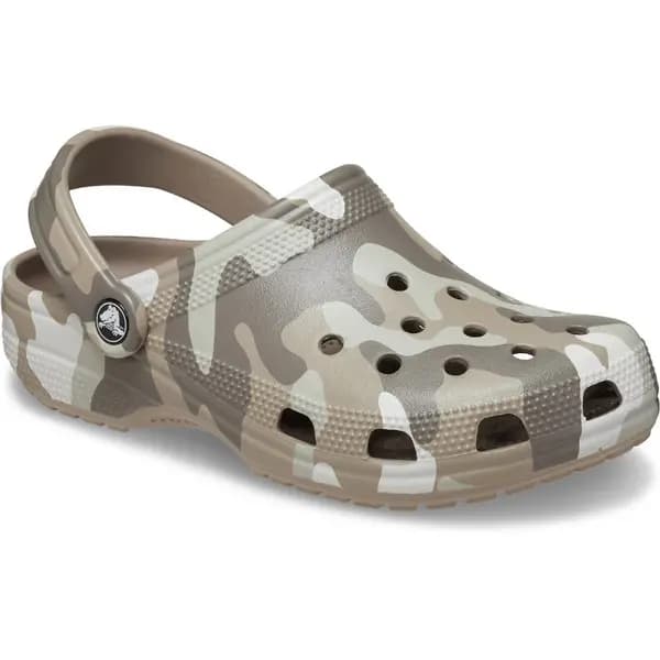 Crocs Mens Seasonal Camo Lightweight Slip On Sandals Clogs UK Size 10 (EU 44-45) Mushroom/Multi CRC304-MUSMU-10