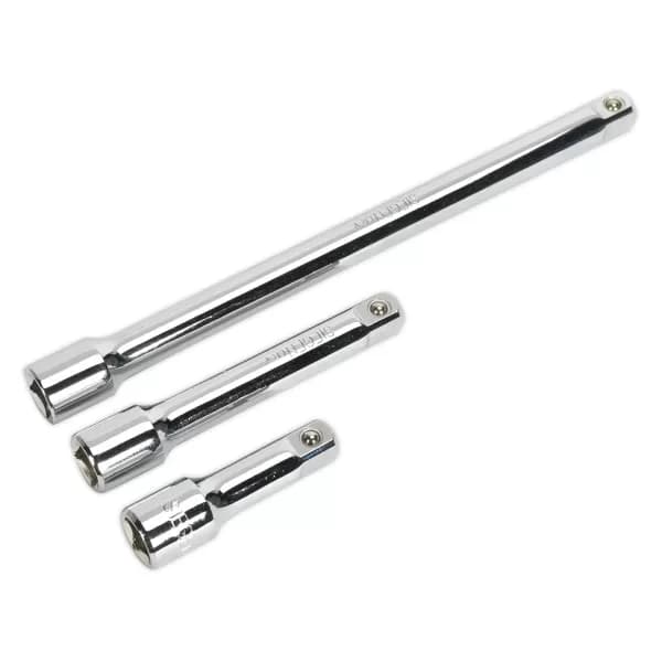 Genuine SEALEY S0720 Extension Bar Set 3pc 1/2Sq Drive