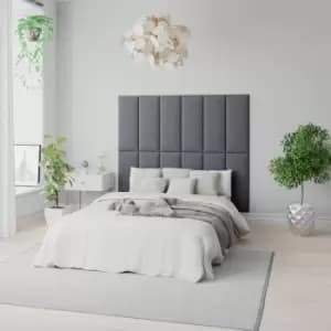 Aspire Easymount Wall Mounted Upholstered Panels Modular Diy Headboard In Plush Velvet Fabric Steel (pack Of 2)