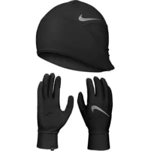 Nike Essential Running Hat & Glove Mens Set - Black