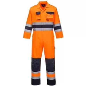 Portwest TX55ONRXL - sz XL Nantes Hi-Vis Coverall - Orange/Navy - Orange/Navy