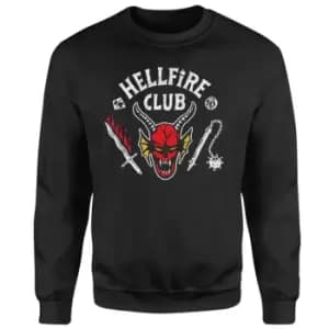 Stranger Things Hellfire Club Vintage Sweatshirt - Black - L