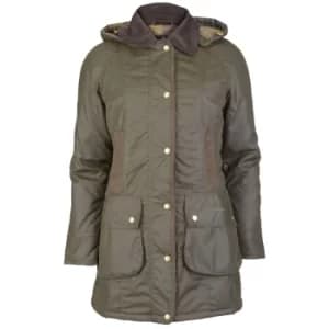 Barbour Womens Bower Wax Jacket Olive 10