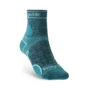 Brigdedale TRAIL RUN Lightweight T2 Merino Sport 3/4 Crew Womens - Large Teal
