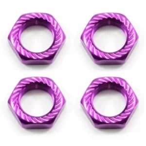 Fastrax 17Mm X 1.0 Purple Serrated Wheel Nuts (4Pcs)