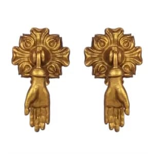 Gold Hands Pendant Drawer Knobs (Set of 2)