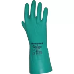 LA132G Nitri Guard Flocked 13" Green Gloves Sz. 8