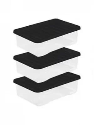 Wham Crystal Set Of 3 Boxes And Lids- 32 Litres