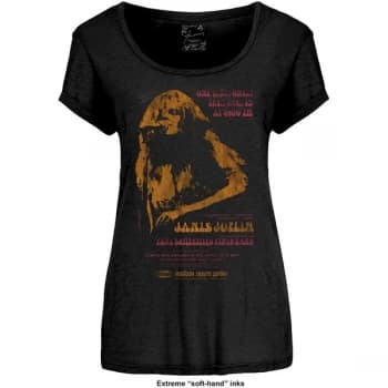 Janis Joplin - Madison Square Garden Ladies Large T-Shirt - Black